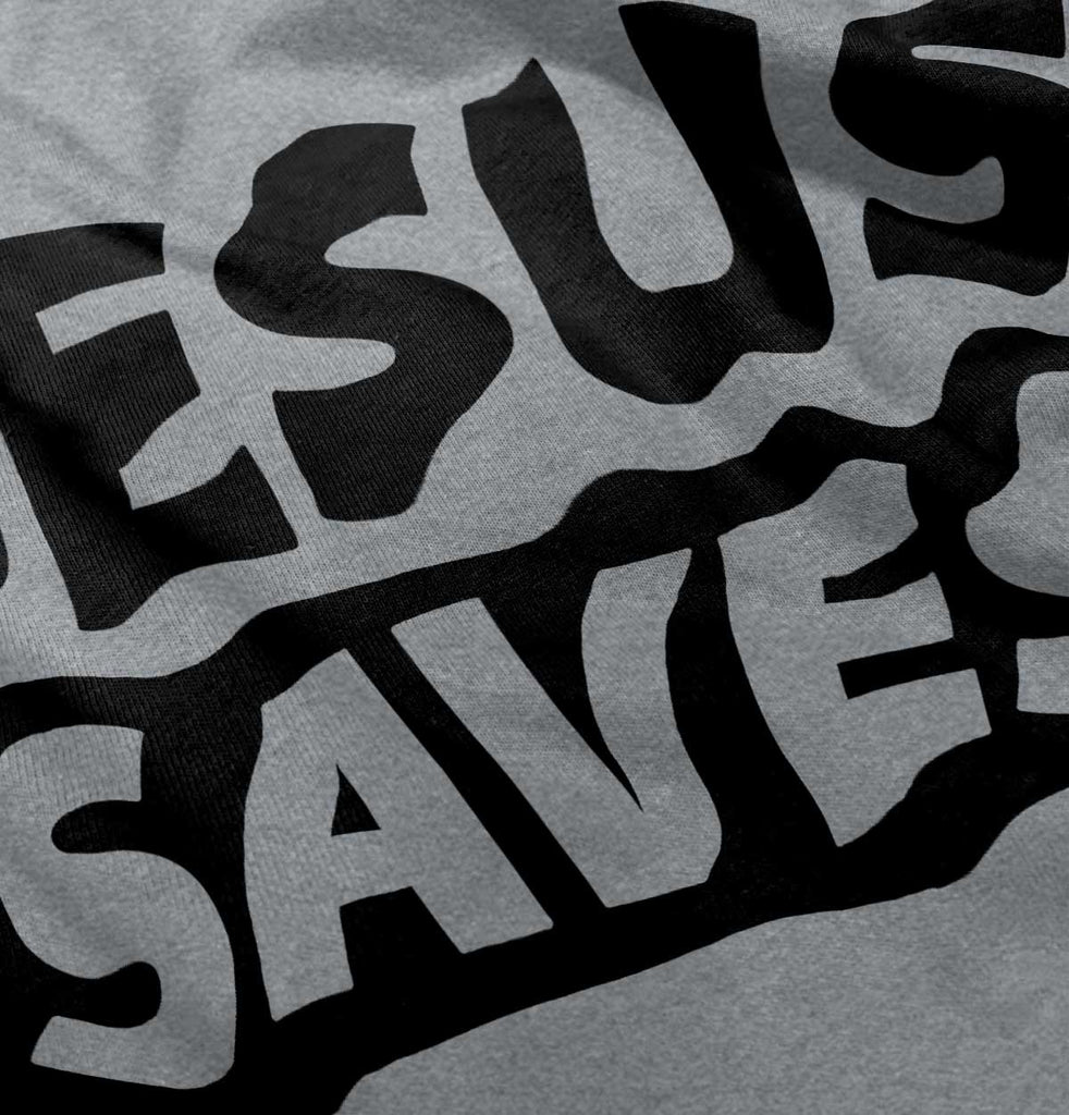 Jesus Saves Romper Bodysuit-Direct To Garment Print-Brisco Baby