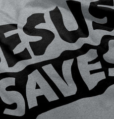 Jesus Saves Romper Bodysuit-Direct To Garment Print-Brisco Baby