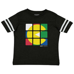 Artsy Pac-Man Toddler Football Jersey Tee-Direct To Garment Print-Brisco Baby