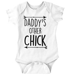 Daddy's Other Chick Romper Bodysuit-Direct To Garment Print-Brisco Baby
