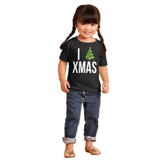 I Love Xmas Infant Toddler T Shirt-Direct To Garment Print-Brisco Baby