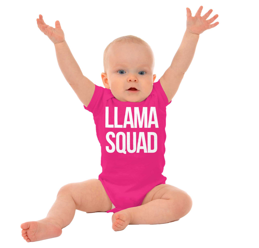 Llama Squad Romper Bodysuit-Direct To Garment Print-Brisco Baby