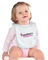 Grandma's Princess Infant Baby Bib-Direct To Garment Print-Brisco Baby
