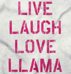 Live Laugh Llama Infant Baby Bib-Direct To Garment Print-Brisco Baby