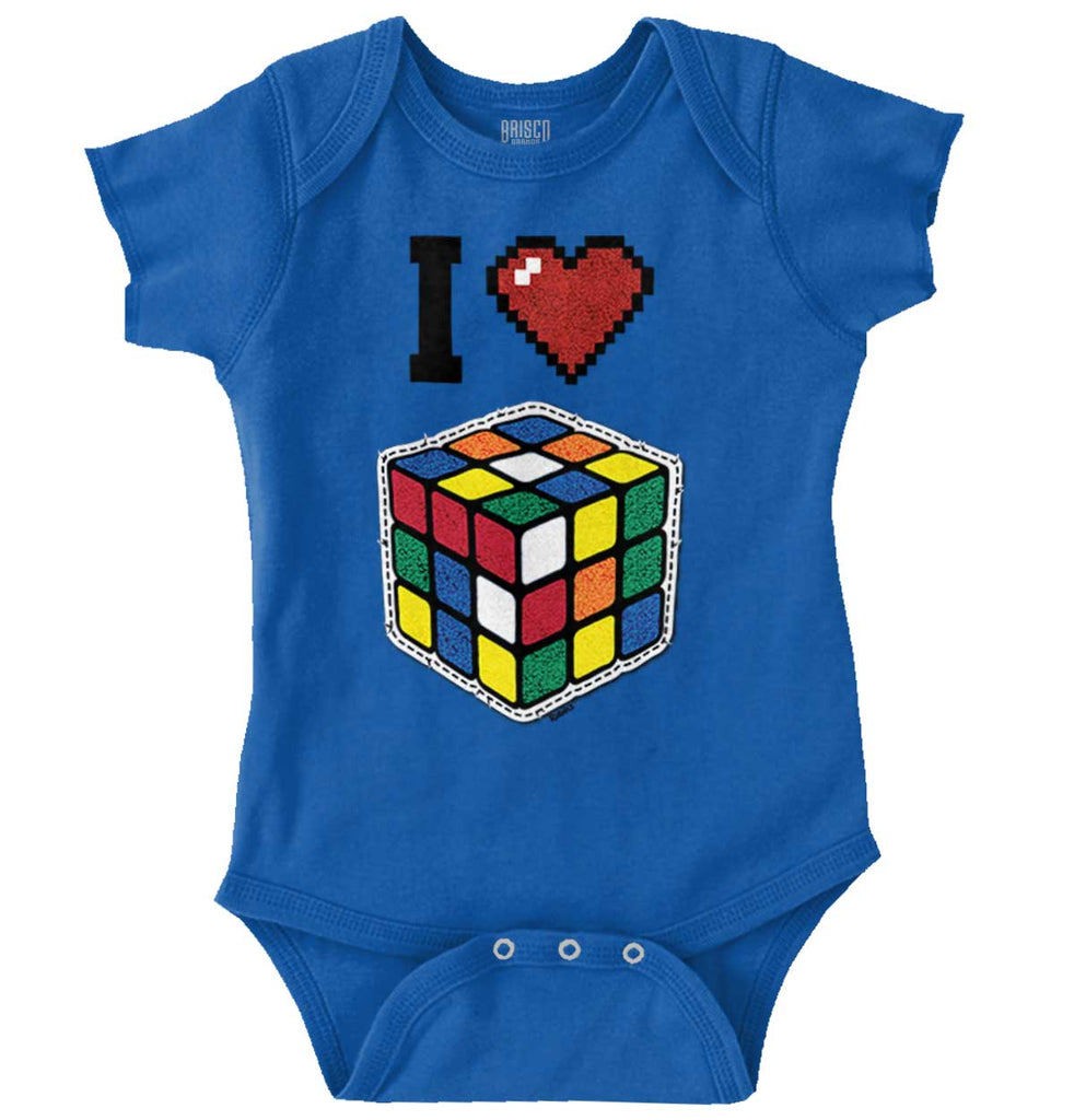 Cutout Rubik's Cube Romper Bodysuit-Direct To Garment Print-Brisco Baby