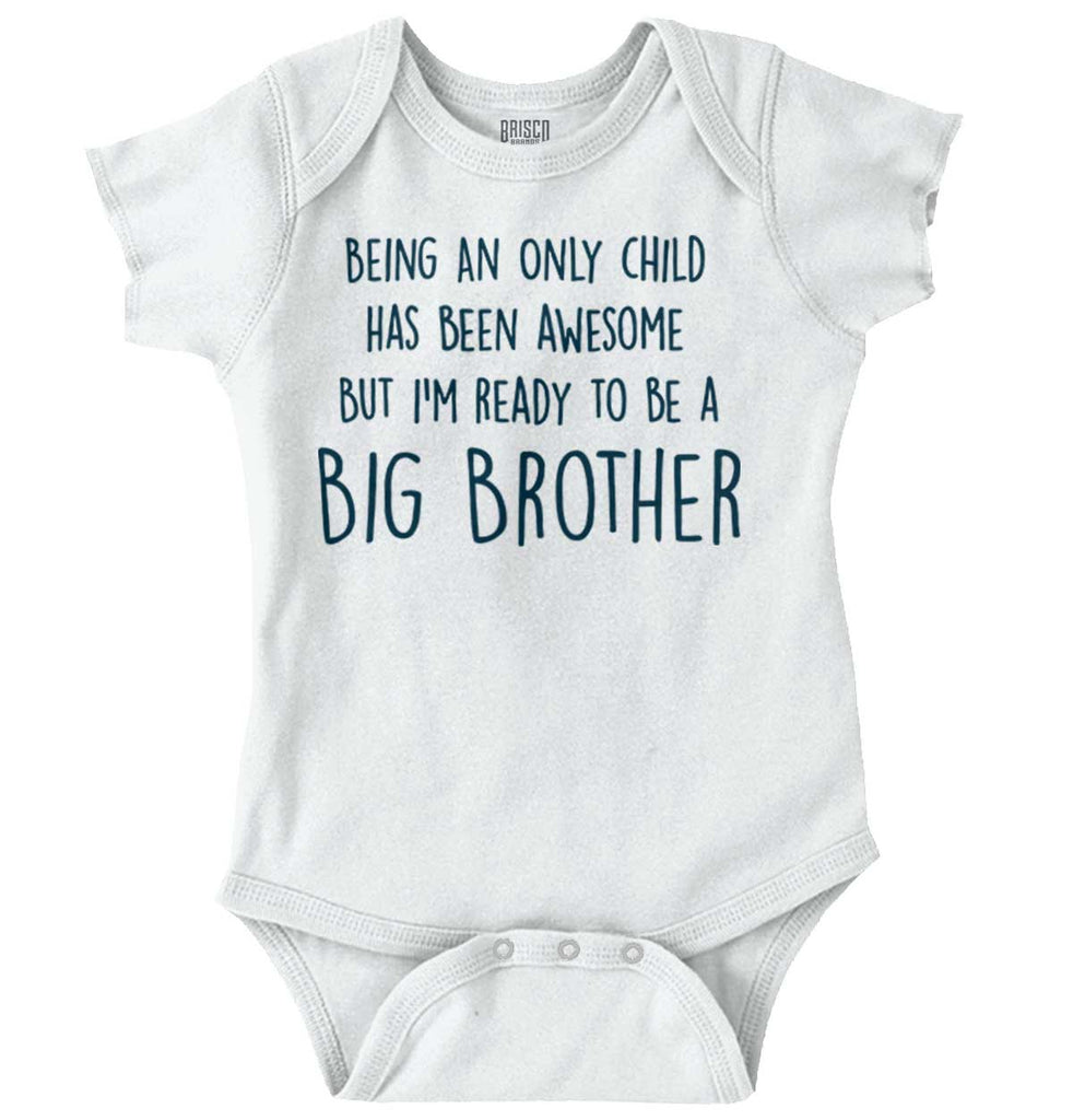 Ready To Be A Big Brother Romper Bodysuit-Direct To Garment Print-Brisco Baby