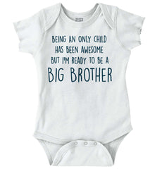 Ready To Be A Big Brother Romper Bodysuit-Direct To Garment Print-Brisco Baby