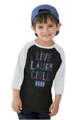 Live Laugh Chill Toddler Baseball-Direct To Garment Print-Brisco Baby