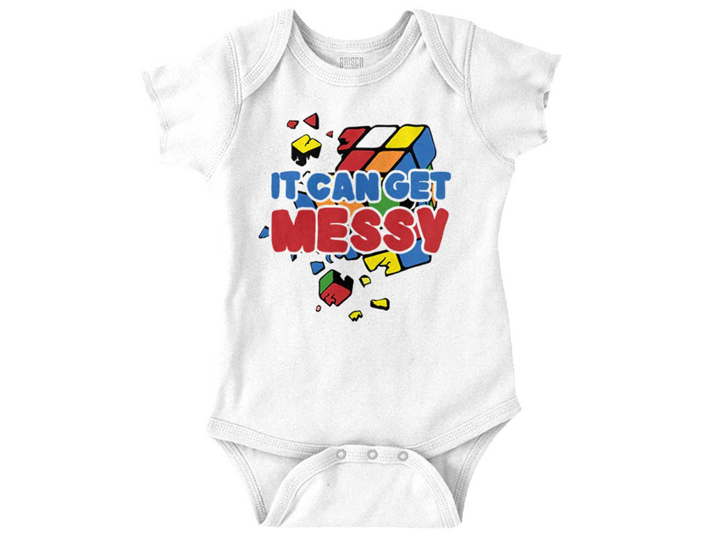 Getting Messy Romper Bodysuit-Direct To Garment Print-Brisco Baby
