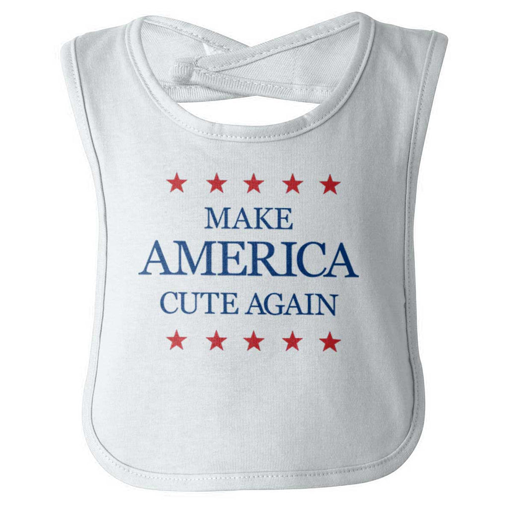 America Cute Again Infant Baby Bib-Direct To Garment Print-Brisco Baby