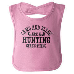 Camo Bling Hunting Thing Infant Baby Bib-Direct To Garment Print-Brisco Baby