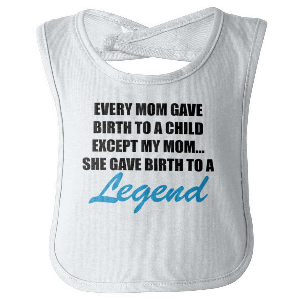 Birth To A Legend Infant Baby Bib-Direct To Garment Print-Brisco Baby