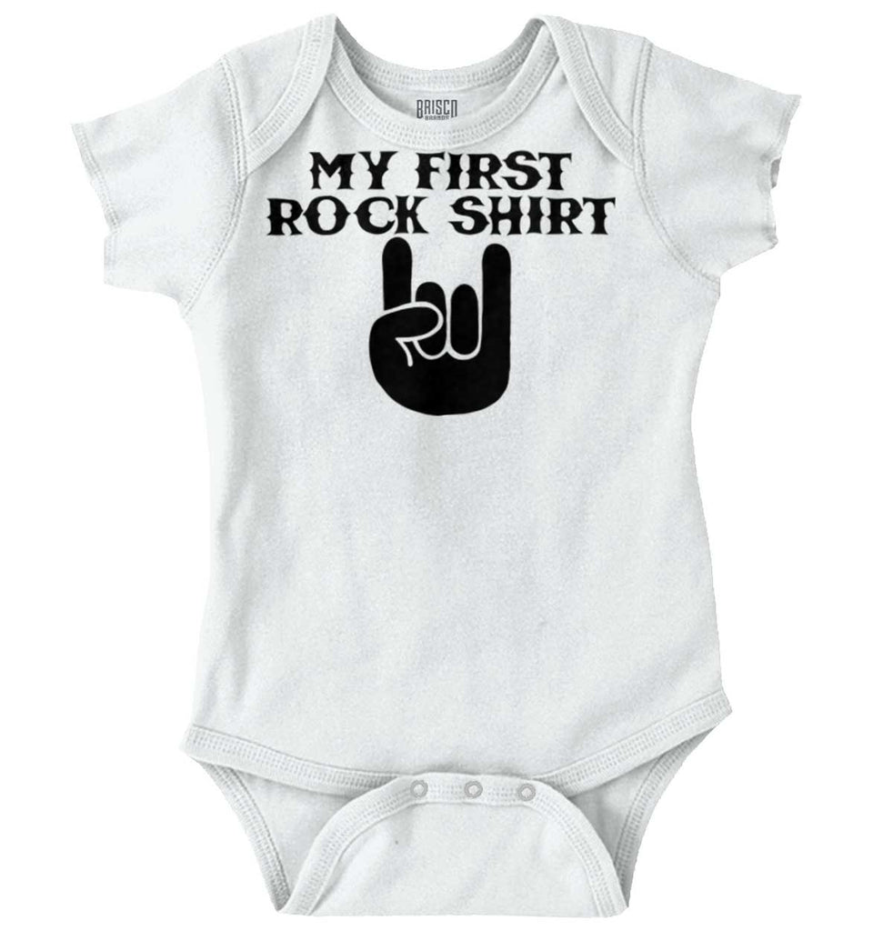 Rock Shirt Romper Bodysuit-Direct To Garment Print-Brisco Baby