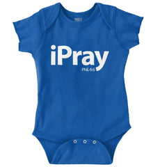I Pray Philippians Romper Bodysuit-Direct To Garment Print-Brisco Baby