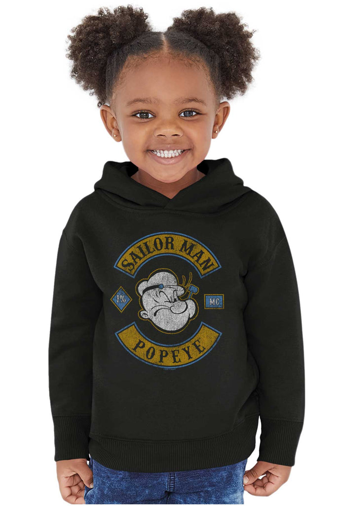 Popeye The Sailor Man Toddler Pullover Hoodie-Direct To Garment Print-Brisco Baby