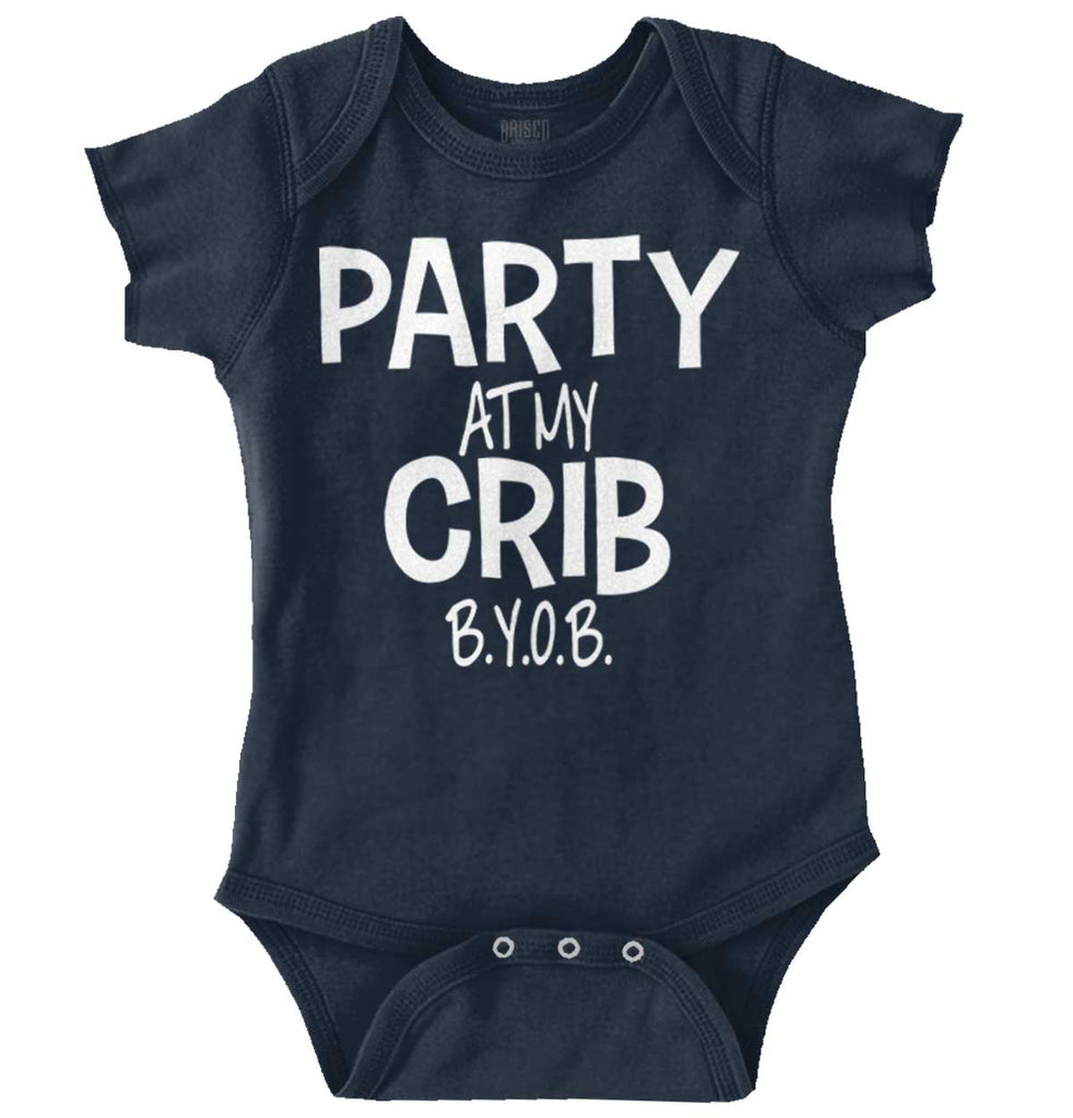 Party At My Crib Romper Bodysuit-Direct To Garment Print-Brisco Baby