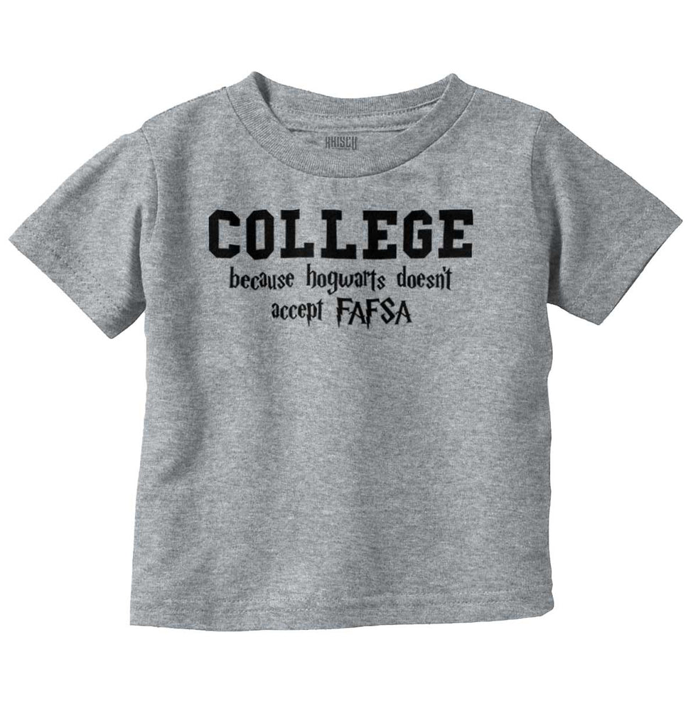 College Infant Toddler T Shirt-Direct To Garment Print-Brisco Baby