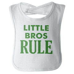 Little Bros Rule Infant Baby Bib-Direct To Garment Print-Brisco Baby