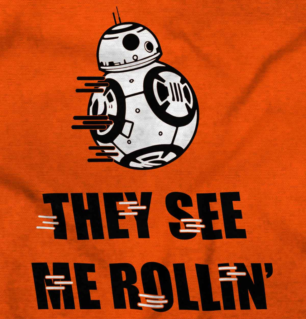 See Me Rollin R2D2 Infant Toddler T Shirt-Direct To Garment Print-Brisco Baby