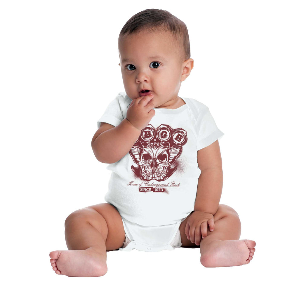 CBGB OMFUG Romper Bodysuit-Direct To Garment Print-Brisco Baby