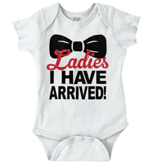 Ladies Bow Tie Romper Bodysuit-Direct To Garment Print-Brisco Baby