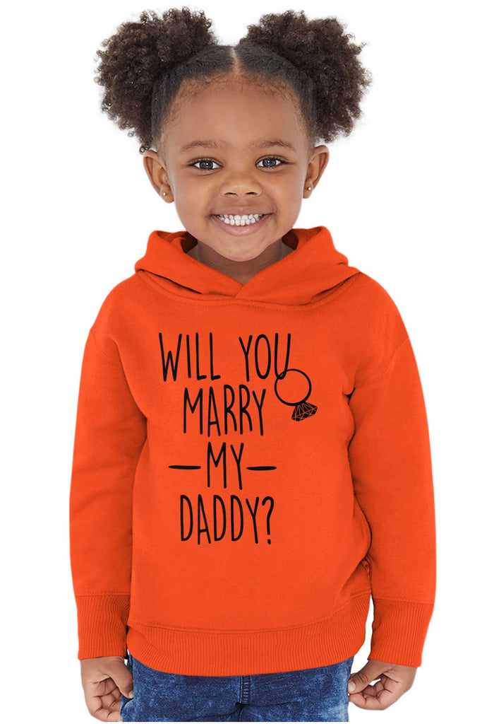 Marry My Daddy Toddler Pullover Hoodie-Direct To Garment Print-Brisco Baby