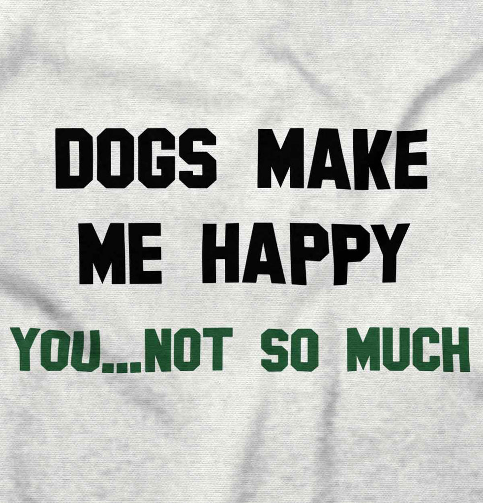 Dogs Make Me Happy Romper Bodysuit-Direct To Garment Print-Brisco Baby