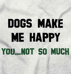 Dogs Make Me Happy Romper Bodysuit-Direct To Garment Print-Brisco Baby