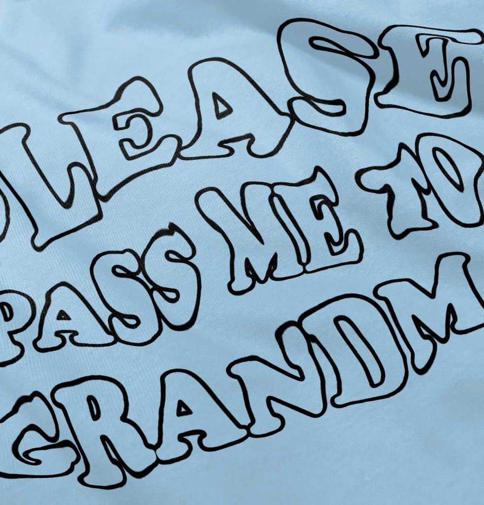 Please Pass Me To Grandma Infant Baby Bib-Direct To Garment Print-Brisco Baby