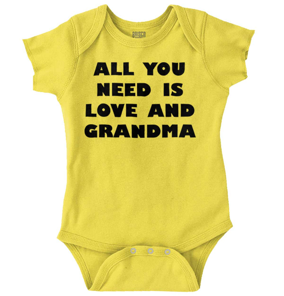 All You Need Is Love And Grandma Romper Bodysuit-Direct To Garment Print-Brisco Baby