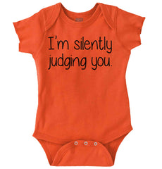 Silently Judging You Romper Bodysuit-Direct To Garment Print-Brisco Baby