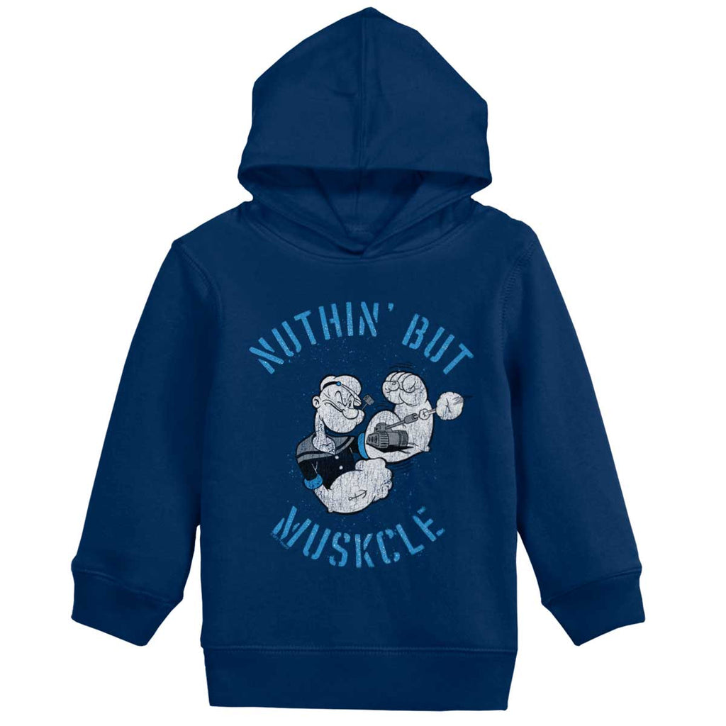 Nothing But Muscle Toddler Pullover Hoodie-Direct To Garment Print-Brisco Baby