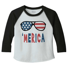 ‘merica Toddler Baseball-Direct To Garment Print-Brisco Baby