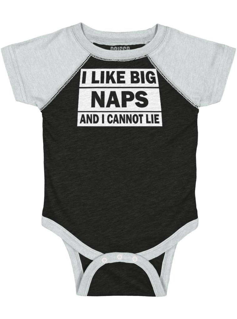 Big Naps Raglan Romper Bodysuit-Direct To Garment Print-Brisco Baby