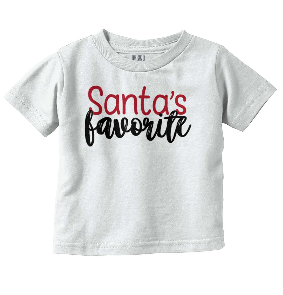 Santa's Favorite Infant Toddler T Shirt-Direct To Garment Print-Brisco Baby