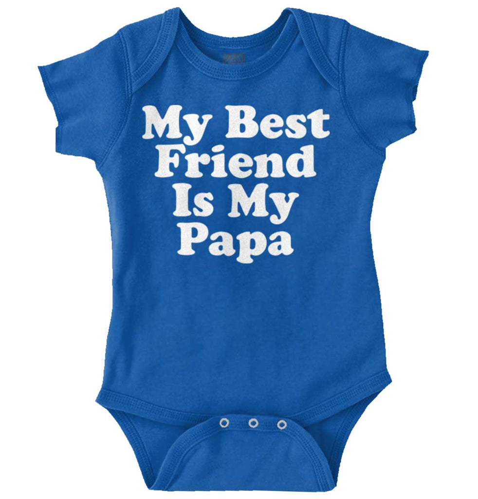 Best Friend Is Papa Romper Bodysuit-Direct To Garment Print-Brisco Baby