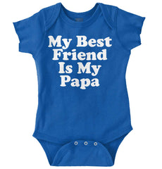 Best Friend Is Papa Romper Bodysuit-Direct To Garment Print-Brisco Baby