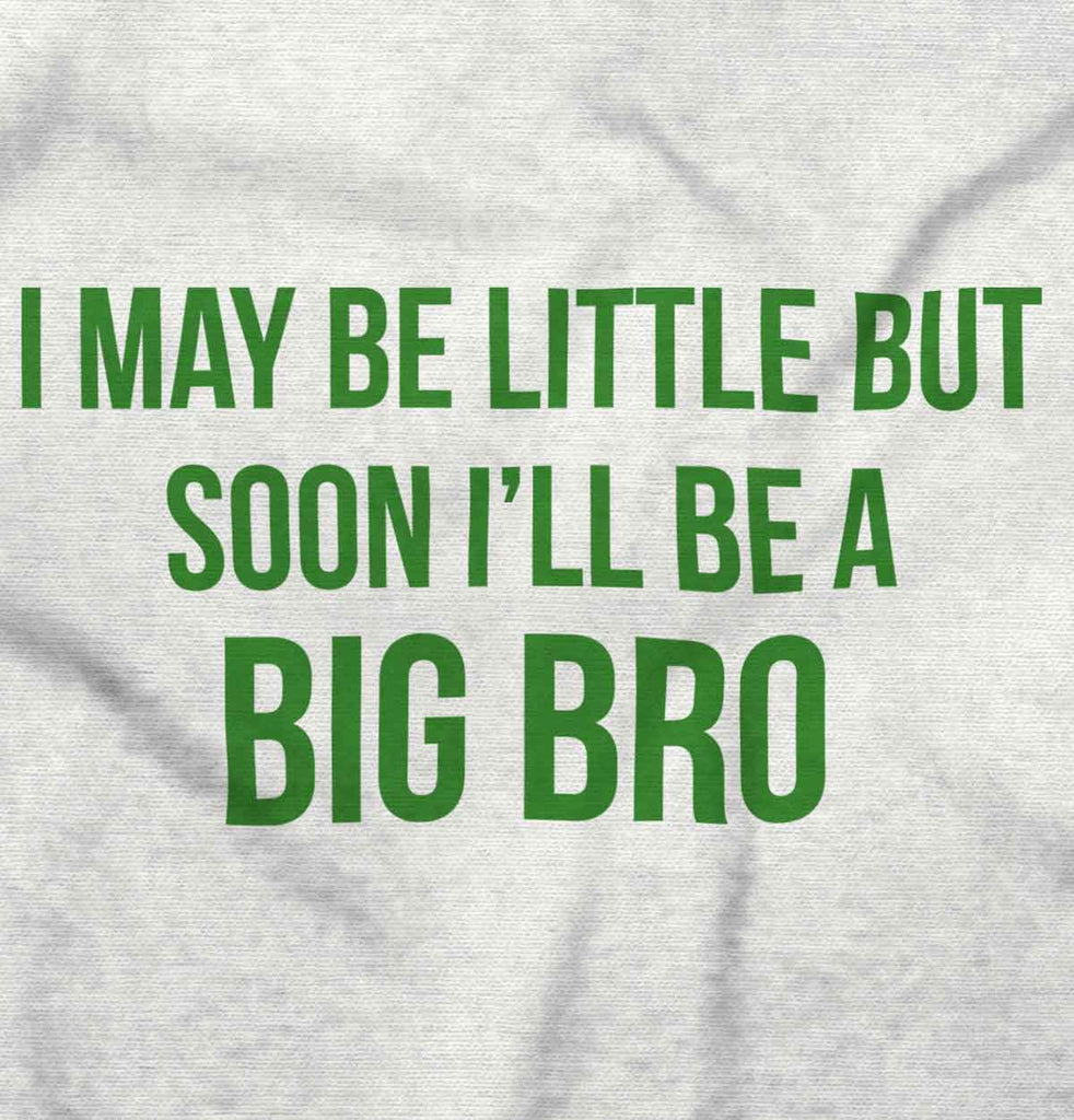 I May Be Little But Soon I'll Be A Big Bro Infant Baby Bib-Direct To Garment Print-Brisco Baby