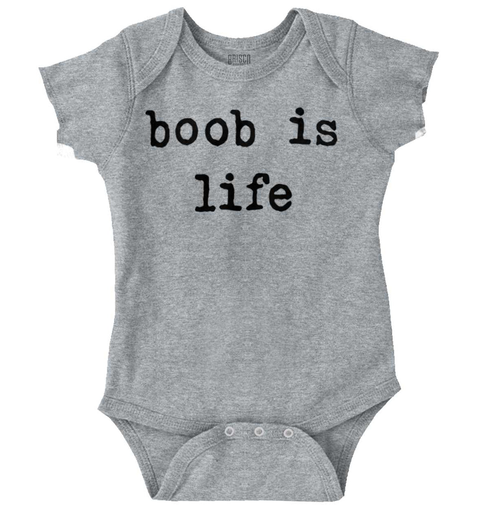Boob Is Life Romper Bodysuit-Direct To Garment Print-Brisco Baby