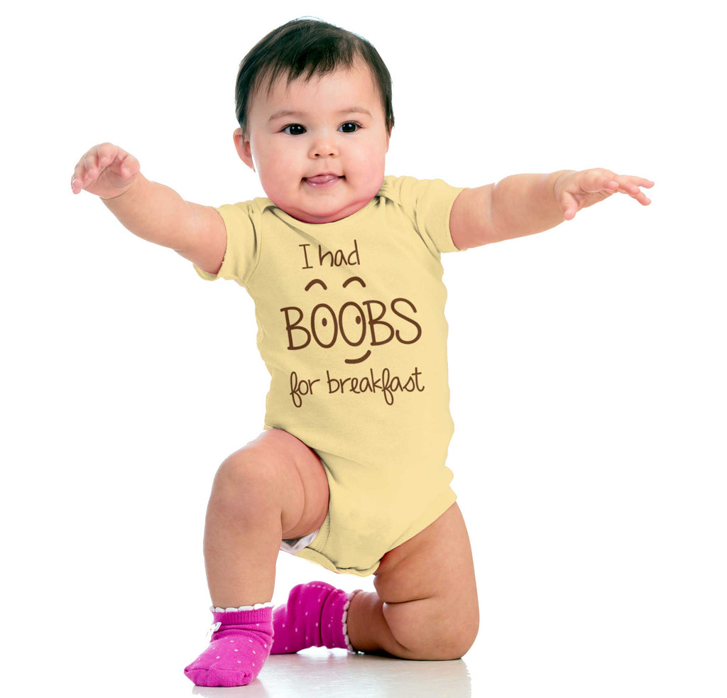 I Had Boobs Romper Bodysuit-Direct To Garment Print-Brisco Baby