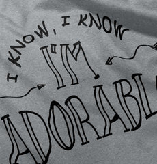 I'm Adorable Romper Bodysuit-Direct To Garment Print-Brisco Baby