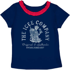 The Icee Company Toddler Ruffled Trim T-Shirt-Direct To Garment Print-Brisco Baby