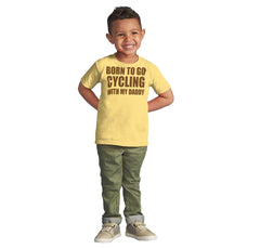 Cycling With Daddy Infant Toddler T Shirt-Direct To Garment Print-Brisco Baby