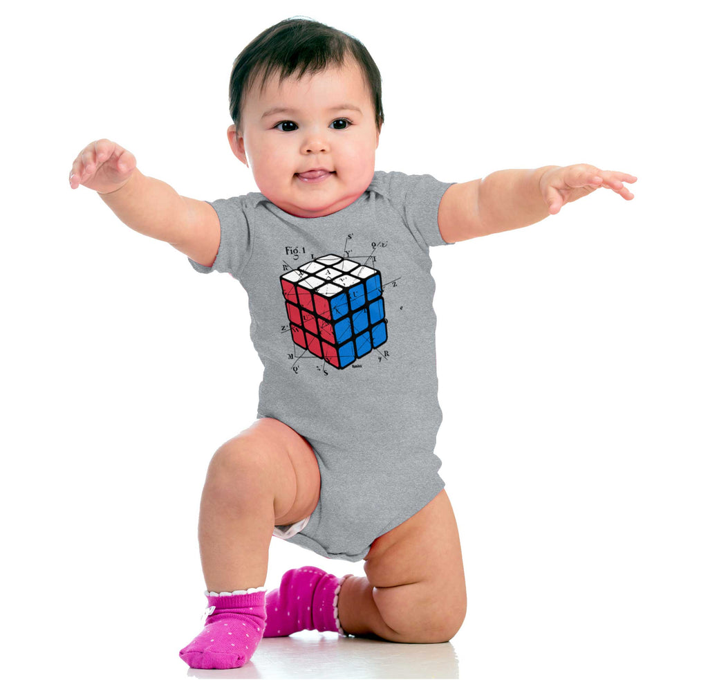 Rubiks Calculation Romper Bodysuit-Direct To Garment Print-Brisco Baby