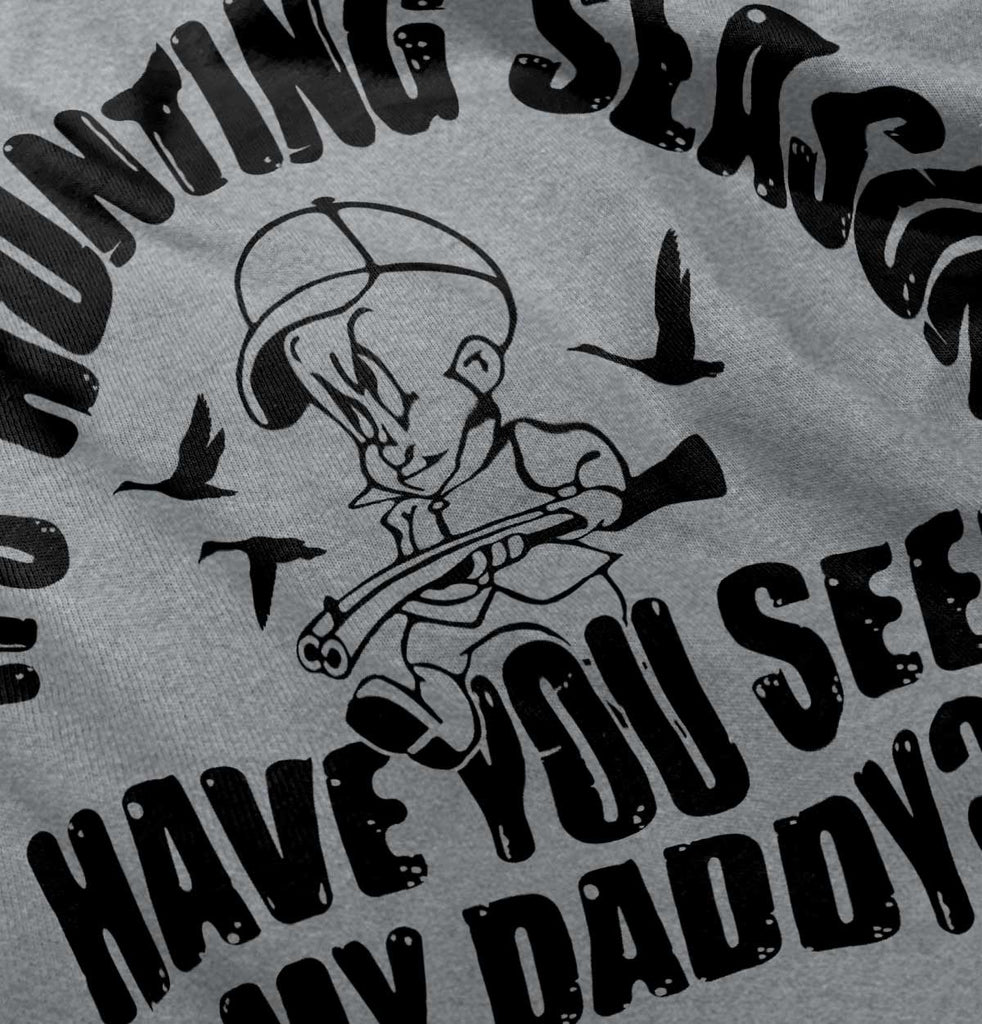 Where is Dad Hunting Romper Bodysuit-Direct To Garment Print-Brisco Baby