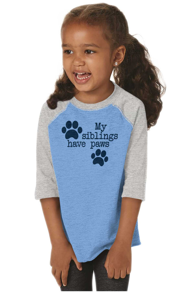 Siblings have paws Toddler Baseball-Direct To Garment Print-Brisco Baby