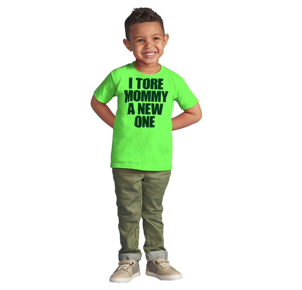 Tore Mommy A New One Infant Toddler T Shirt-Direct To Garment Print-Brisco Baby