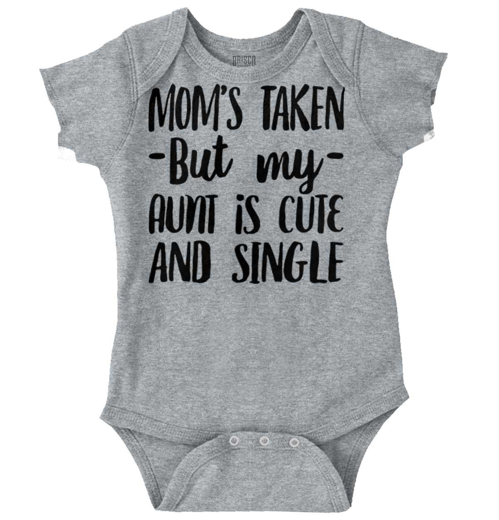 Aunt is Single Romper Bodysuit-Direct To Garment Print-Brisco Baby