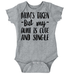 Aunt is Single Romper Bodysuit-Direct To Garment Print-Brisco Baby