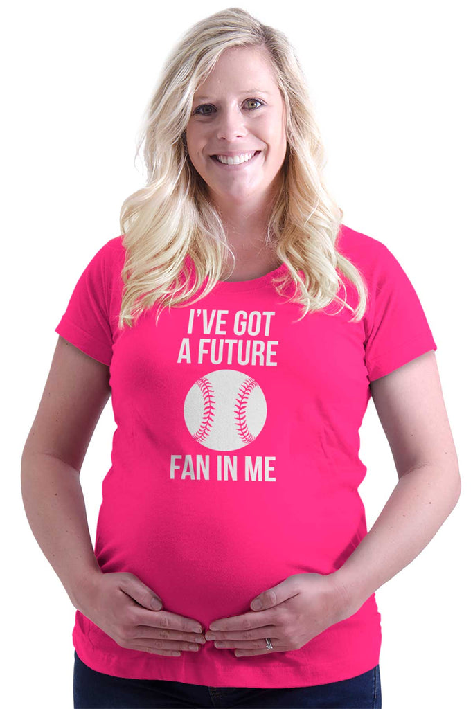 I've Got A Future Fan In Me Maternity T-Shirt-Direct To Garment Print-Brisco Baby